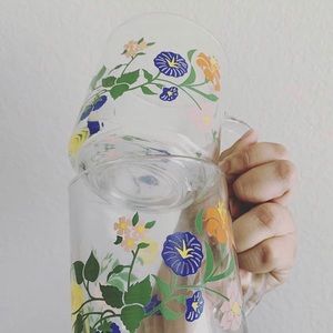Vintage Glass Flower Cups